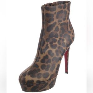Christian Louboutin Printed Leather Booties